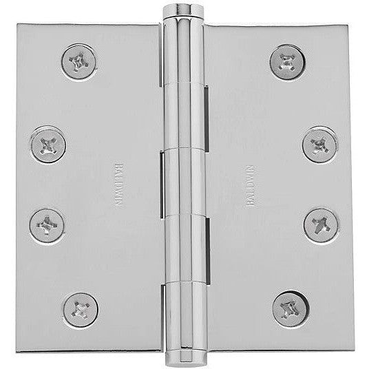 Baldwin Estate 1040 4" Square Corner Hinge in Polished Chrome finish