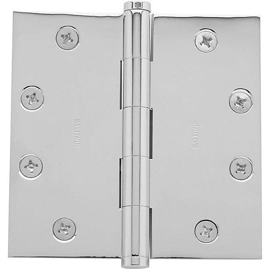 Baldwin Estate 1045 4.5" Square Corner Hinge in Polished Chrome finish