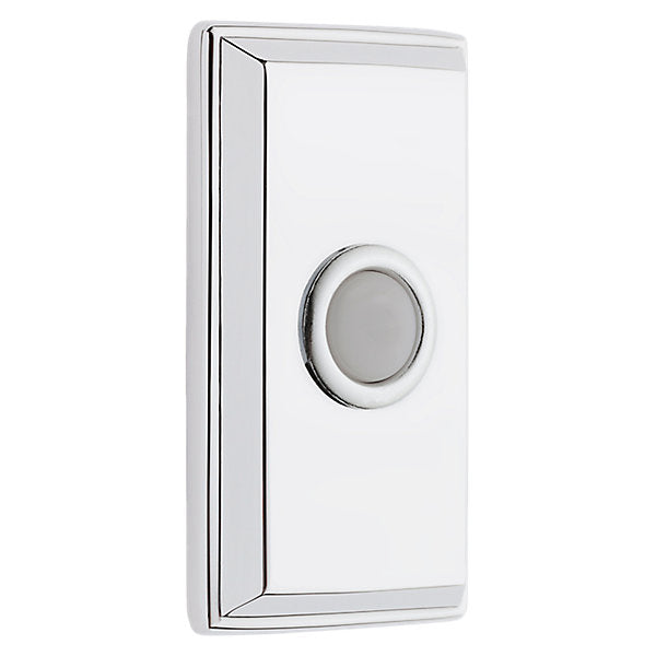 Baldwin Estate 4860 Rectangular Bell Button in Polished Chrome finish