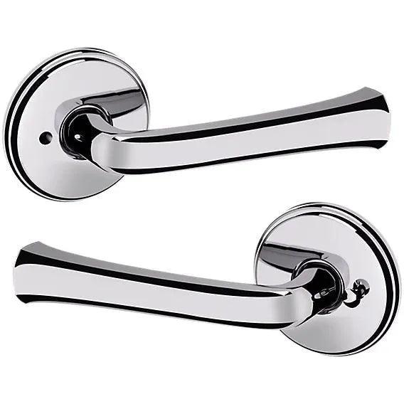 Baldwin Estate 5112 Privacy Lever with 5075 Rosette in Polished Chrome finish