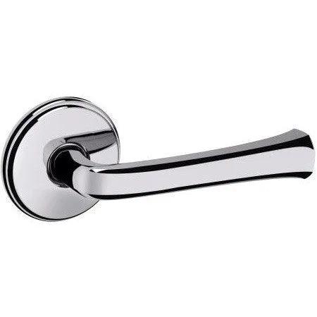 Baldwin Estate 5112 Right Handed Half Dummy Lever with 5075 Rosette in Polished Chrome finish