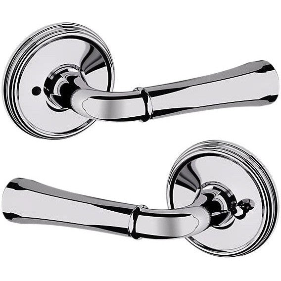 Baldwin Estate 5113 Privacy Lever with 5078 Rosette in Polished Chrome finish