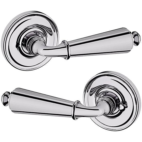 Baldwin Estate 5125 Privacy Lever with 5048 Rosette in Polished Chrome finish