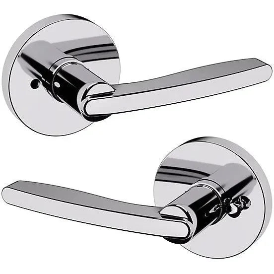 Baldwin Estate 5164 Privacy Lever with 5046 Rosette in Polished Chrome finish