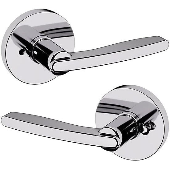 Baldwin Estate 5164 Privacy Lever with 5046 Rosette in Polished Chrome finish
