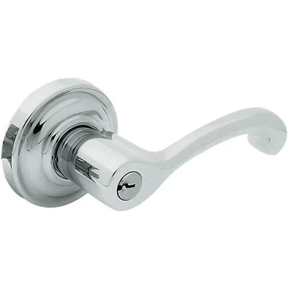 Baldwin Estate 5245 Keyed Classic Right Handed Lever with Classic Rosette in Polished Chrome finish