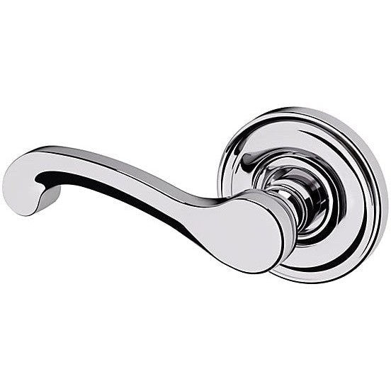 Baldwin Estate 5445V Left Handed Half Dummy Lever with 5048 Rosette in Polished Chrome finish