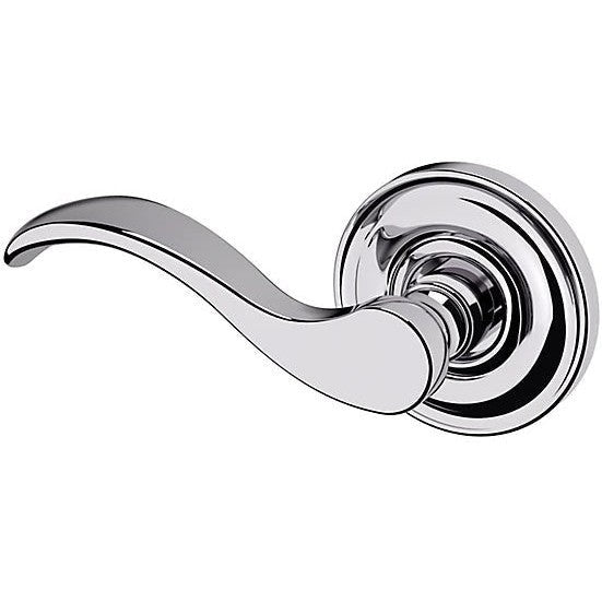 Baldwin Estate 5455V Left Handed Half Dummy Lever with 5048 Rosette in Polished Chrome finish