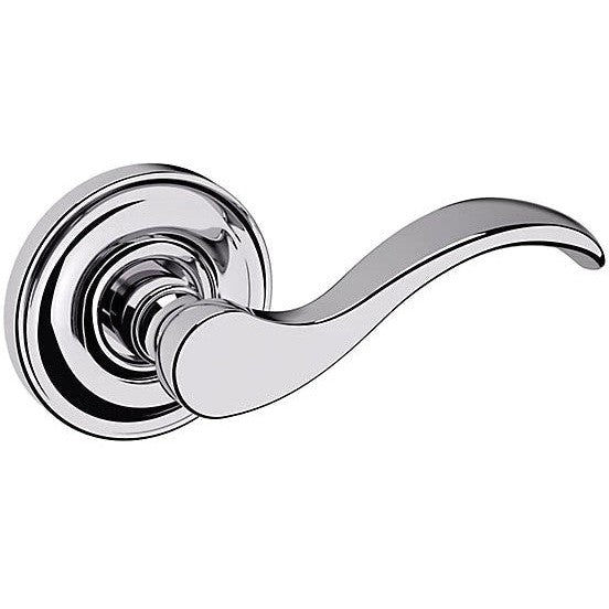 Baldwin Estate 5455V Right Handed Half Dummy Lever with 5048 Rosette in Polished Chrome finish
