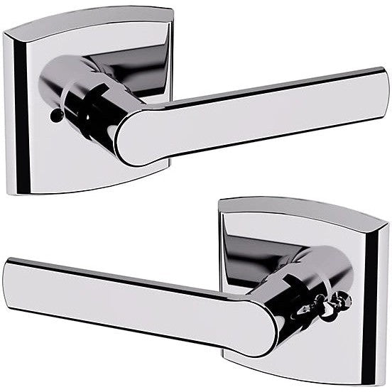 Baldwin Estate 5485V Privacy Lever with R026 Rosette in Polished Chrome finish