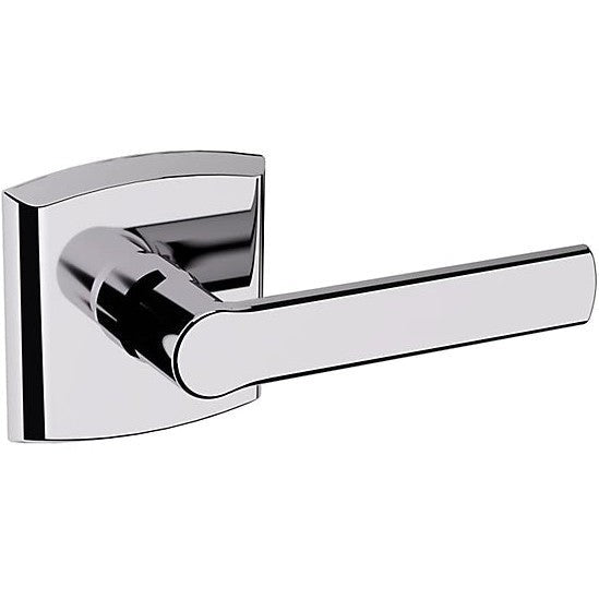 Baldwin Estate 5485V Right Handed Half Dummy Lever with R026 Rosette in Polished Chrome finish