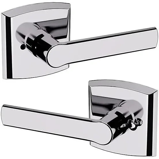 Baldwin Estate 5485V Privacy Lever with R026 Rosette in Polished Chrome finish