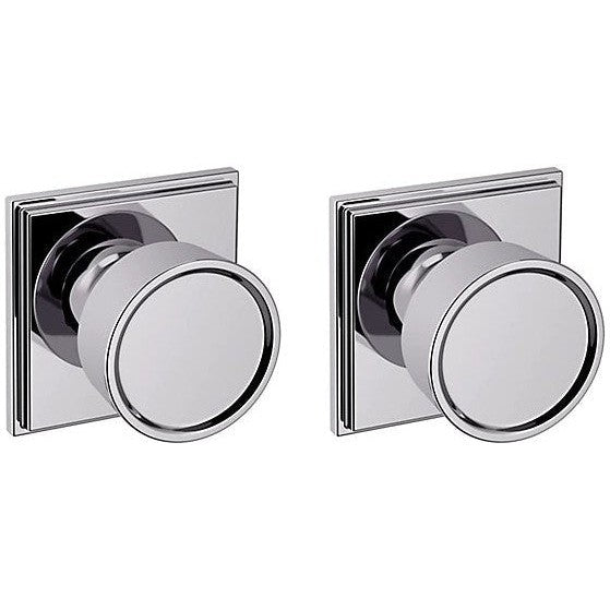 Baldwin Estate K007 Hollywood Hills Passage Knob with R050 Rosette in Polished Chrome finish