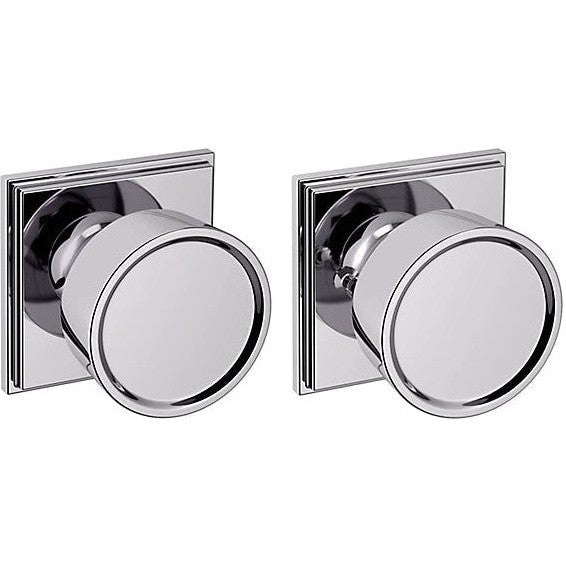 Baldwin Estate K008 Hollywood Hillls Privacy Knob with R050 Rosette in Polished Chrome finish