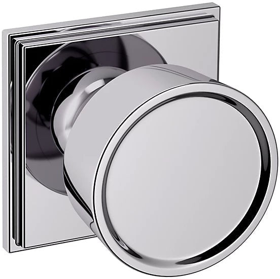 Baldwin Estate K008 Hollywood Hills Half Dummy Knob with R050 Rosette in Polished Chrome finish