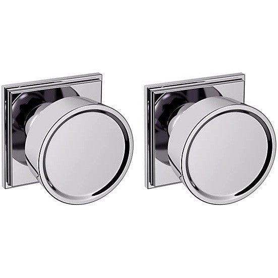 Baldwin Estate K009 Hollywood Hills Full Dummy Knob with R050 Rosette in Polished Chrome finish