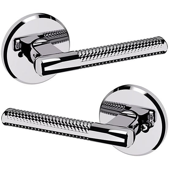 Baldwin Estate L015 Privacy Lever with R016 Rosette in Polished Chrome finish