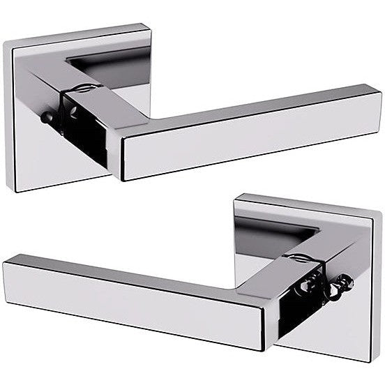 Baldwin Estate L023 Privacy Lever with R017 Rosette in Polished Chrome finish