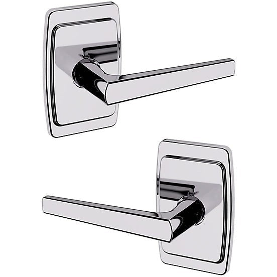 Baldwin Estate L024 Full Dummy Lever with R046 Rosette in Polished Chrome finish