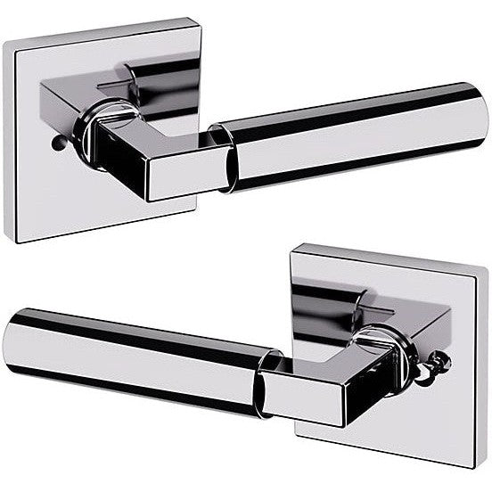 Baldwin Estate L029 Gramercy Privacy Lever with R017 Rosette in Polished Chrome finish