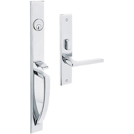 Baldwin Estate Lakeshore Mortise Handleset Entrance Trim with Interior 5162 Lever in Polished Chrome finish