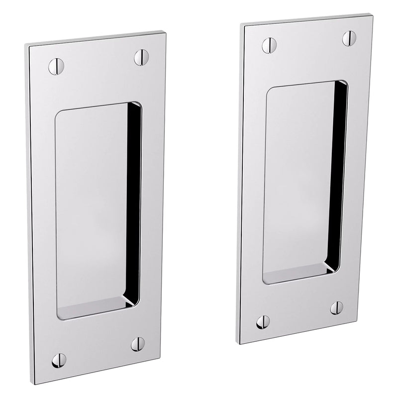 Baldwin Estate Santa Monica Passage Small Pocket Door Set in Polished Chrome finish