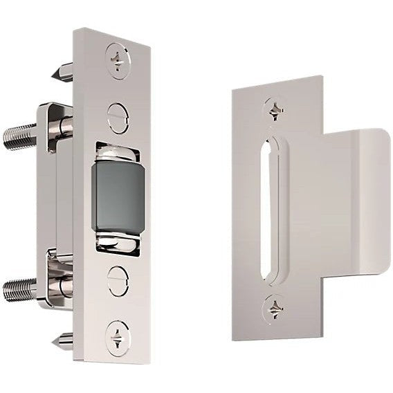 Baldwin Estate 0432 Roller Latch with T Strike in Polished Nickel finish