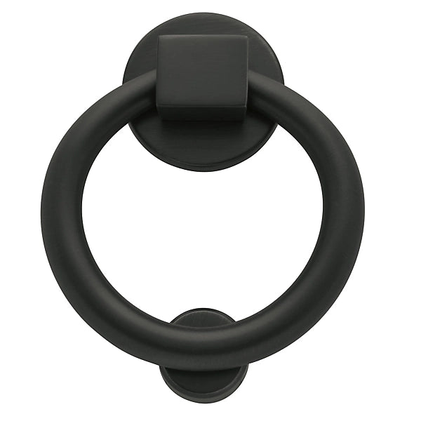 The Baldwin Estate 0195 Ring Door Knocker in Satin Black finish