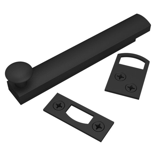 Baldwin Estate 0322 4" Surface Bolt in Satin Black finish