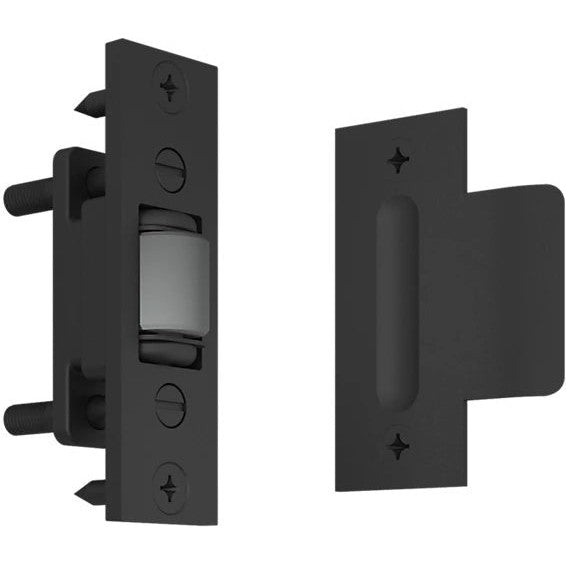 Baldwin Estate 0432 Roller Latch with T Strike in Satin Black finish