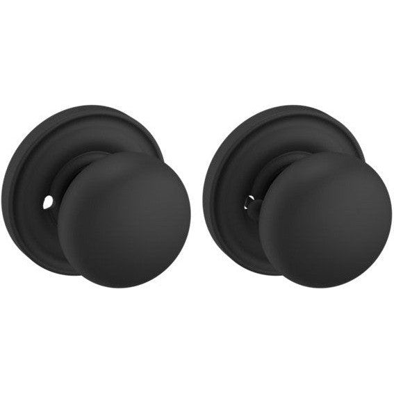 Baldwin Estate 5000 Privacy Knob with 5048 Rosette in Satin Black finish