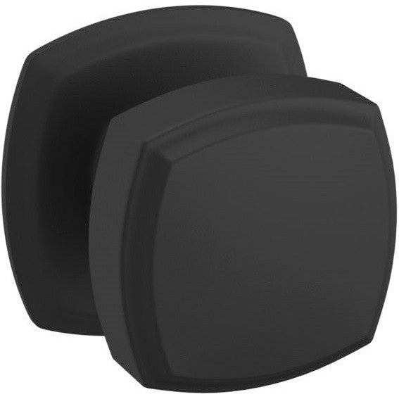 Baldwin Estate 5011 Half Dummy Knob with 5058 Rosette in Satin Black finish