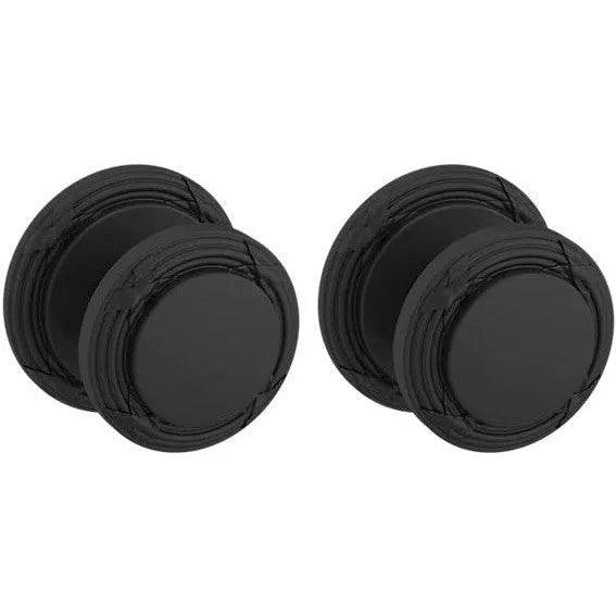 Baldwin Estate 5013 Full Dummy Knob with 5021 Rosette in Satin Black finish