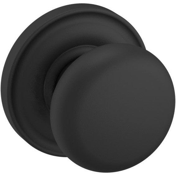 Baldwin Estate 5015 Half Dummy Knob with 5048 Rosette in Satin Black finish