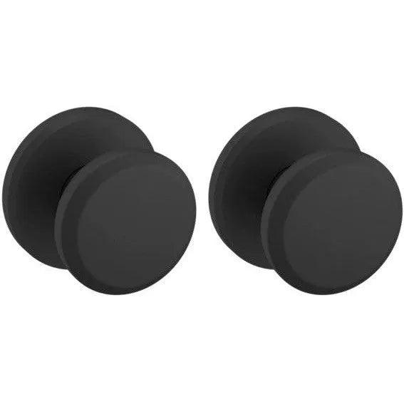 Baldwin Estate 5023 Passage Knob with R016 Rosette in Satin Black finish