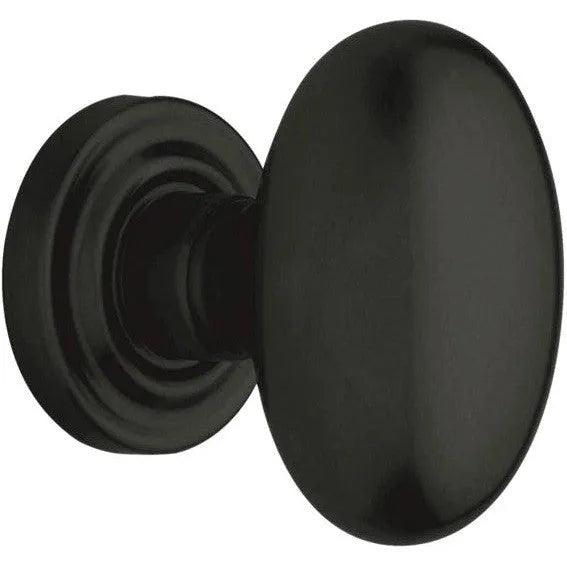 Baldwin Estate 5025 Half Dummy Knob with 5048 Rosette in Satin Black finish
