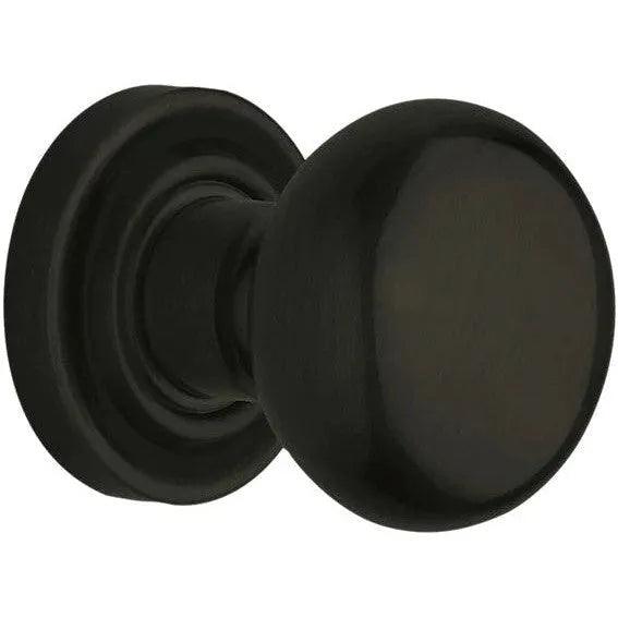Baldwin Estate 5030 Half Dummy Knob with 5048 Rosette in Satin Black finish