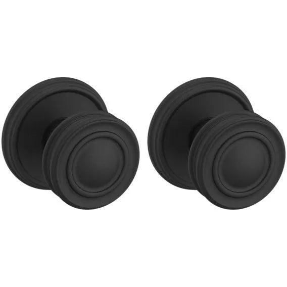 Baldwin Estate 5066 Full Dummy Knob with 5078 Rosette in Satin Black finish