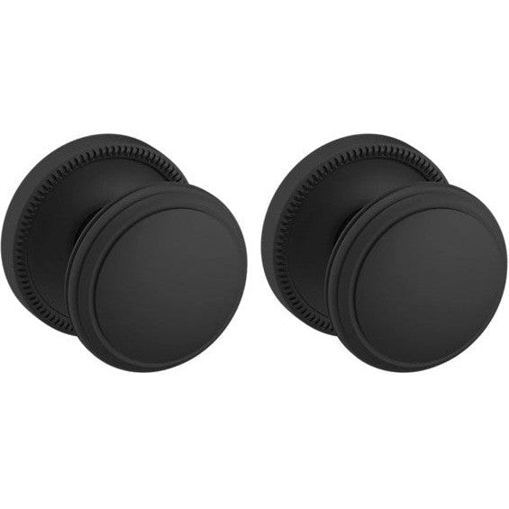 Baldwin Estate 5069 Full Dummy Knob with 5076 Rosette in Satin Black finish