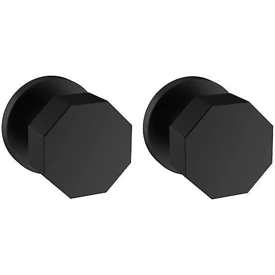 Baldwin Estate 5073 Full Dummy Knob with 5046 Rosette in Satin Black finish