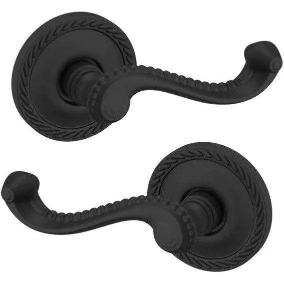 Baldwin Estate 5104 Full Dummy Lever with 5004 Rosette in Satin Black finish