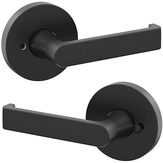 Baldwin Estate 5105 Privacy Lever with 5046 Rosette in Satin Black finish