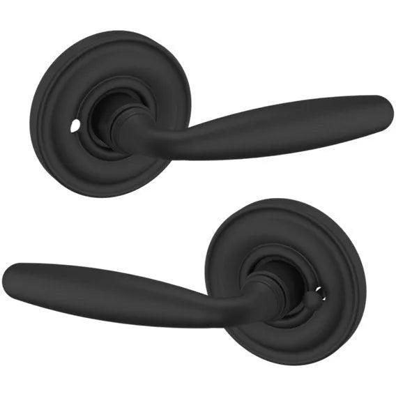 Baldwin Estate 5106 Privacy Lever with 5048 Rosette in Satin Black finish