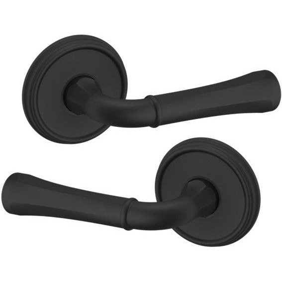 Baldwin Estate 5113 Passage Lever with 5078 Rosette in Satin Black finish