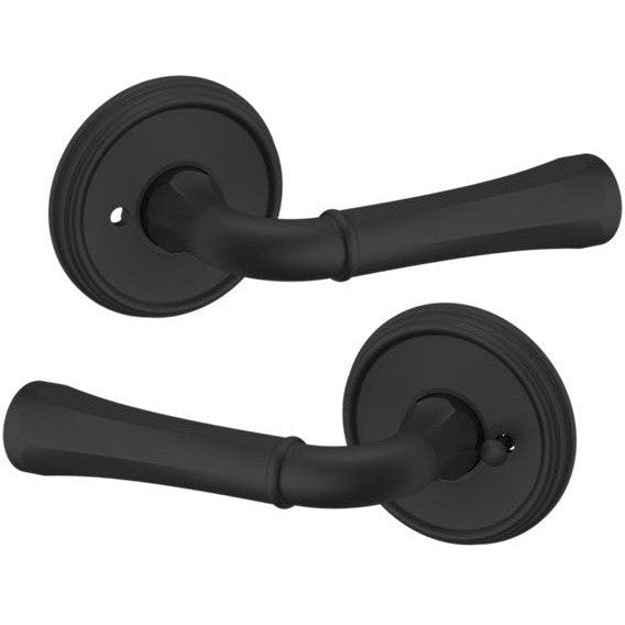 Baldwin Estate 5113 Privacy Lever with 5078 Rosette in Satin Black finish