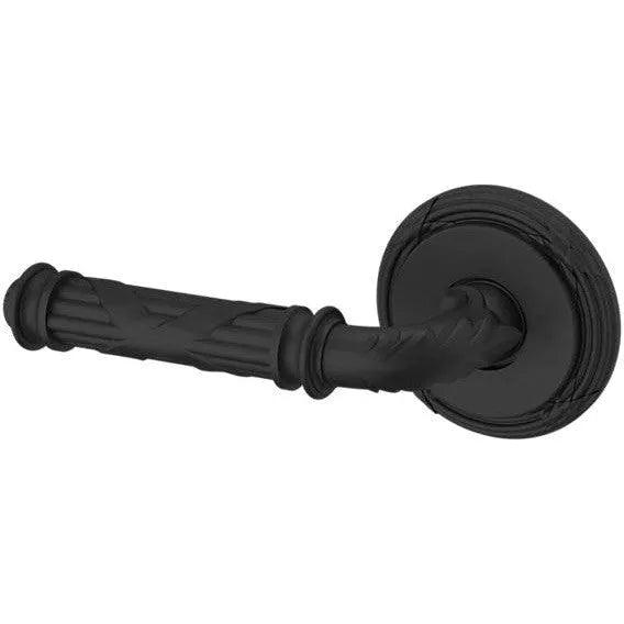 Baldwin Estate 5122 Left Handed Half Dummy Lever with 5022 Rosette in Satin Black finish