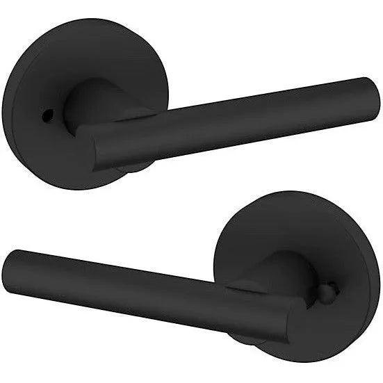 Baldwin Estate 5137 Privacy Lever with 5046 Rosette in Satin Black finish