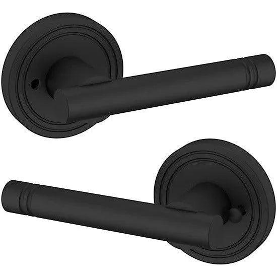 Baldwin Estate 5138 Privacy Lever with 5047 Rosette in Satin Black finish