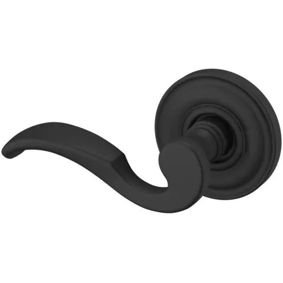 Baldwin Estate 5152 Left Handed Half Dummy Lever with 5017 Rosette in Satin Black finish