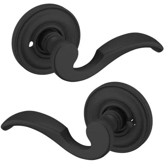 Baldwin Estate 5152 Privacy Lever with 5017 Rosette in Satin Black finish